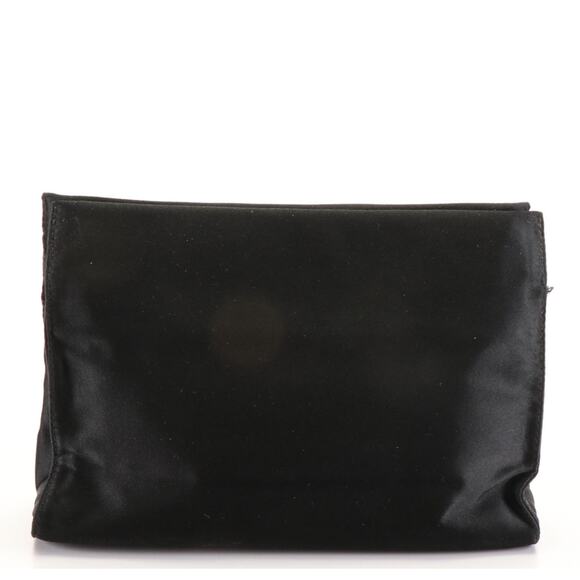Prada Raso Black Satin Drawstring Pouch / Clutch Evening Bag - Picture 3 of 5